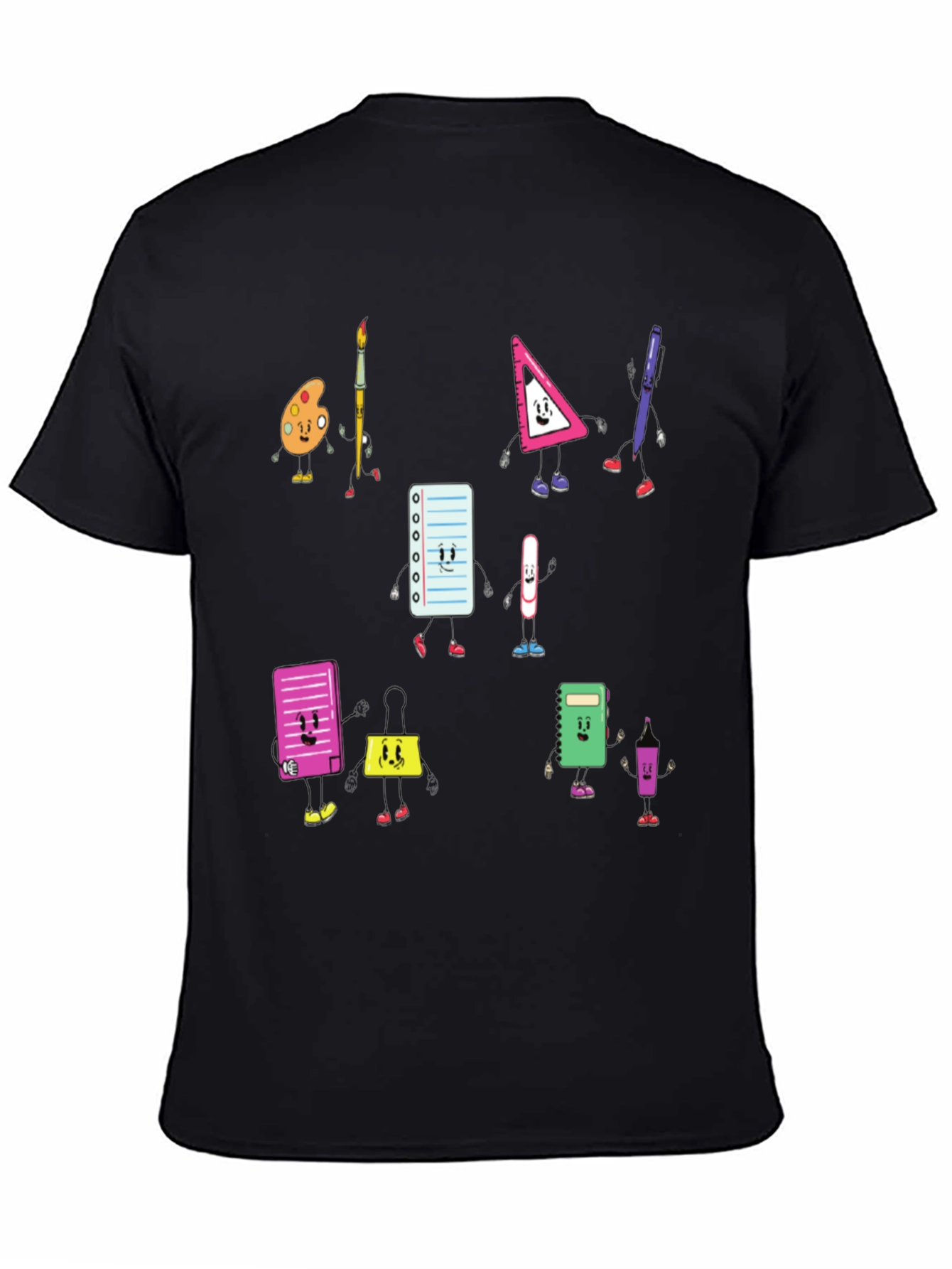 Cartoon School Supply T-Shirt: Back to School Style