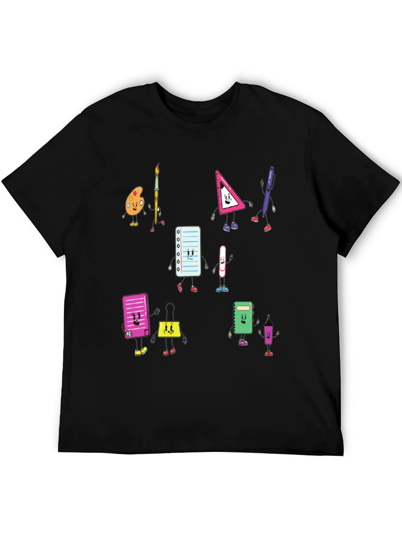 Cartoon School Supply T-Shirt: Back to School Style