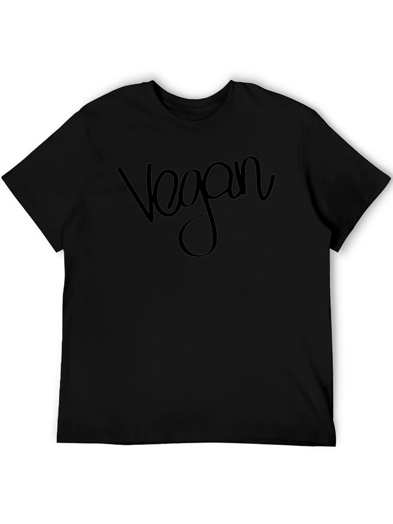 Vegan T-Shirt - Black Crew Neck