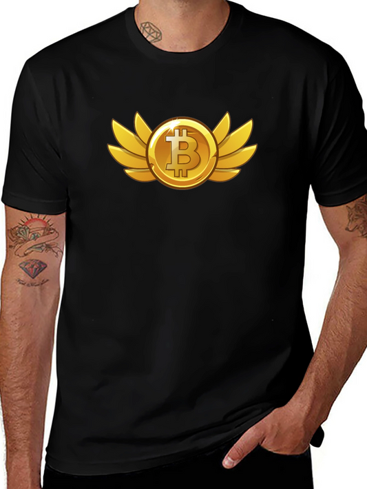 Bitcoin Wings Graphic Tee - Crypto Fan Apparel