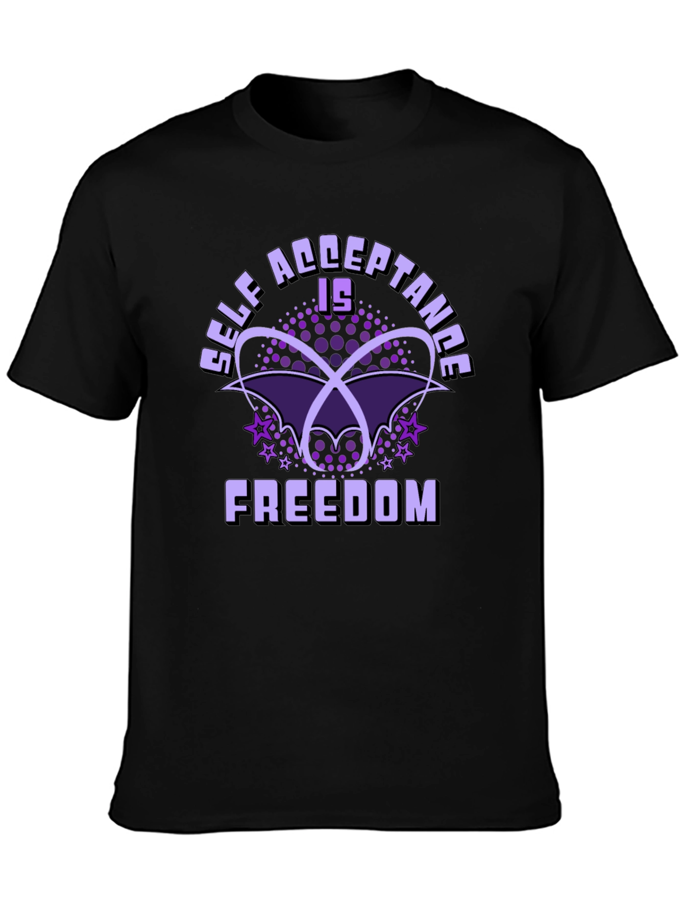 Self Acceptance is Freedom Black T-Shirt