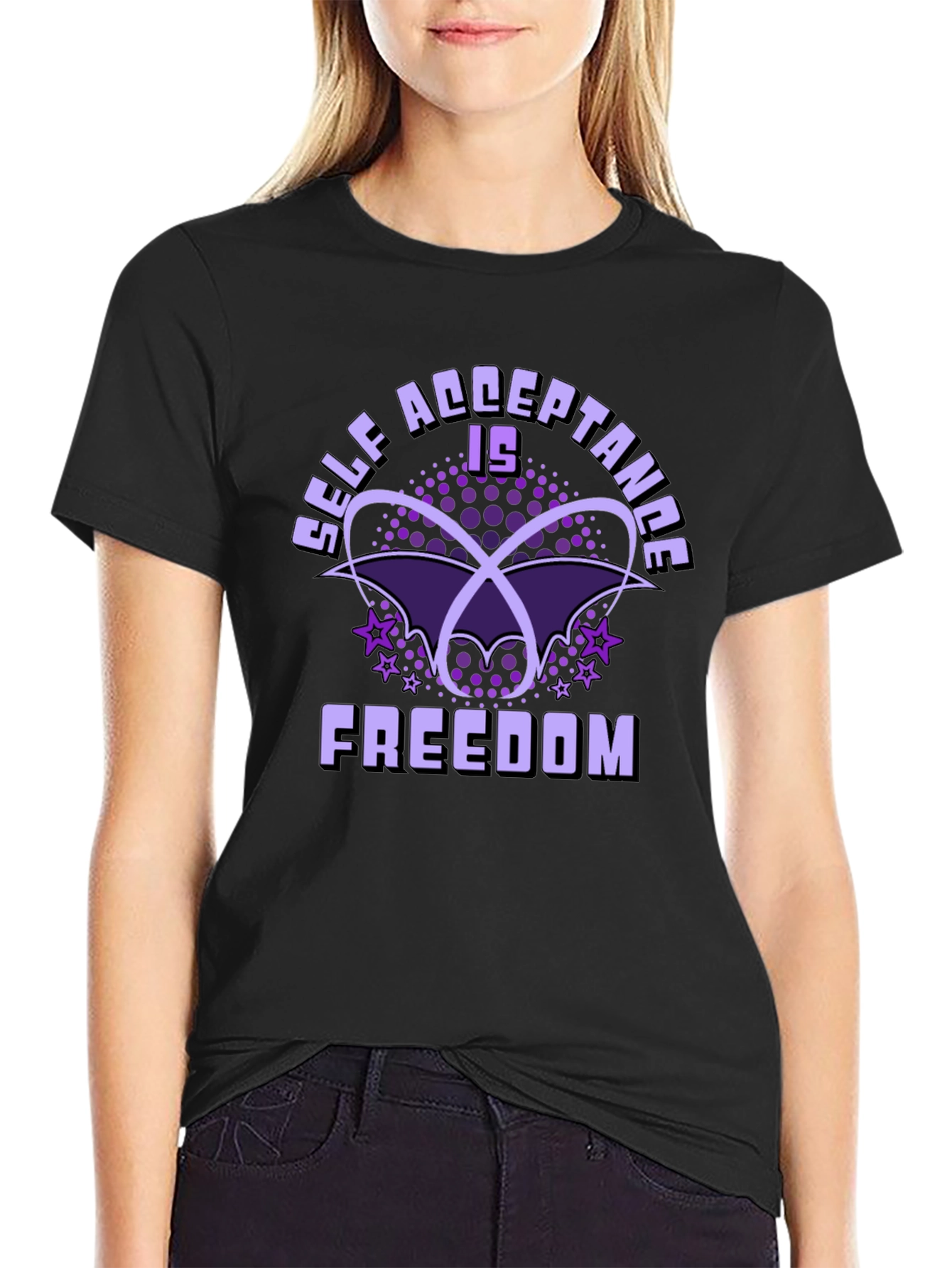 Self Acceptance is Freedom Black T-Shirt
