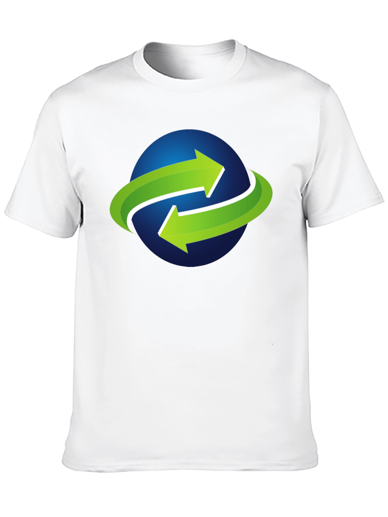 Green Arrow Globe Graphic Tee - Black
