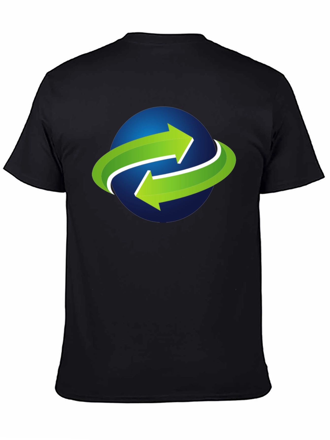 Green Arrow Globe Graphic Tee - Black