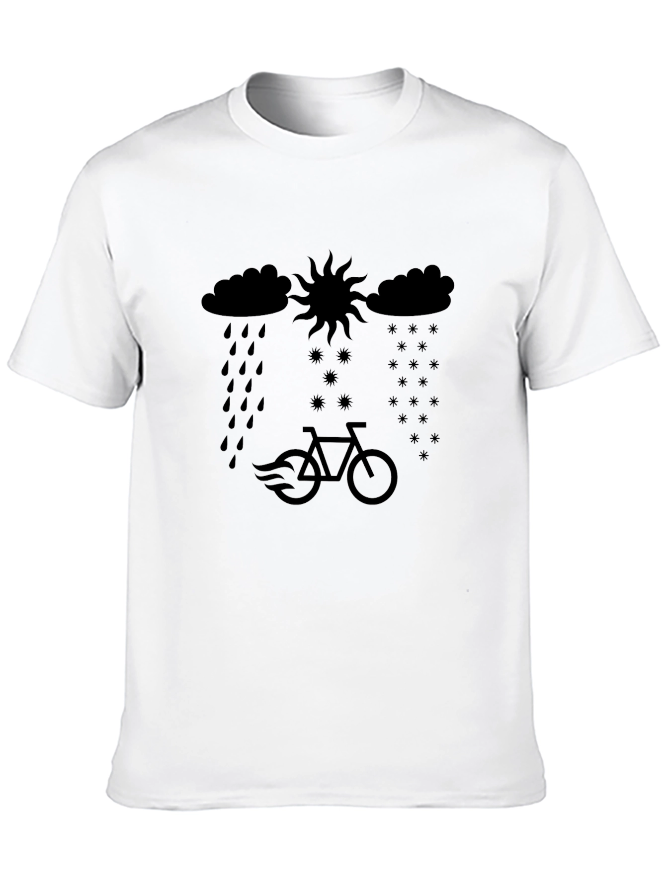 Weather Ride Graphic Tee - Black Cotton T-Shirt