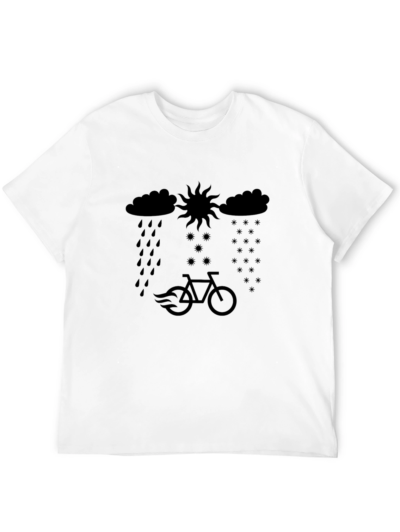 Weather Ride Graphic Tee - Black Cotton T-Shirt