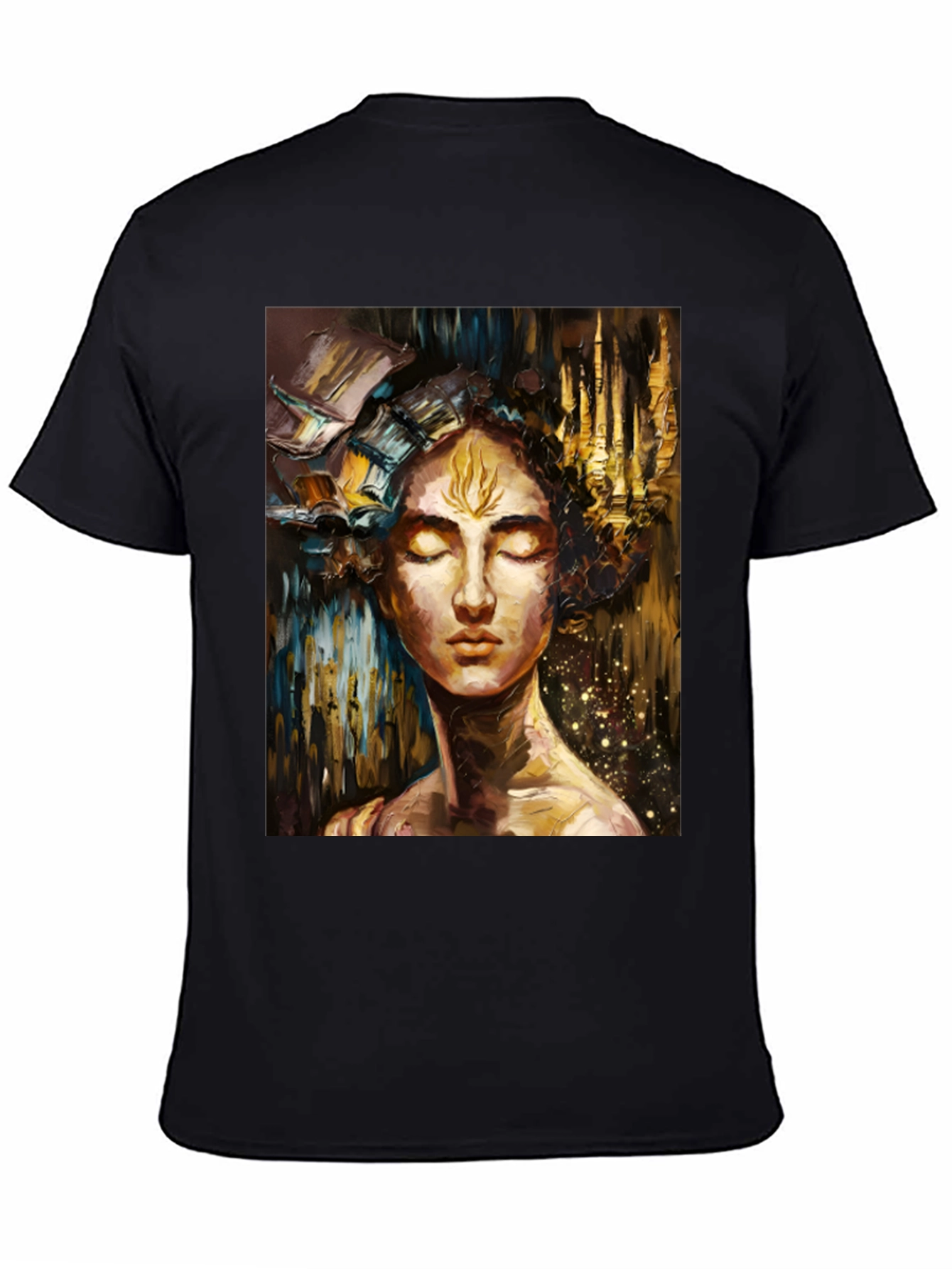 Abstract Art Print Black Unisex T-Shirt