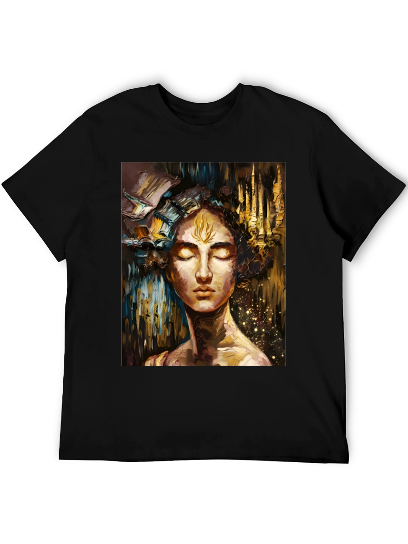 Abstract Art Print Black Unisex T-Shirt