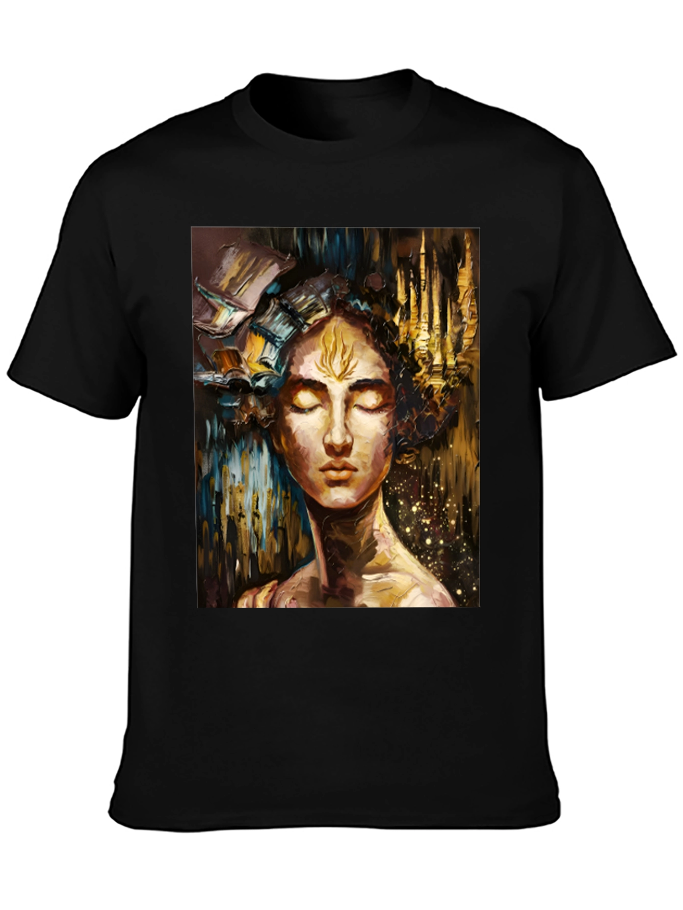 Abstract Art Print Black Unisex T-Shirt