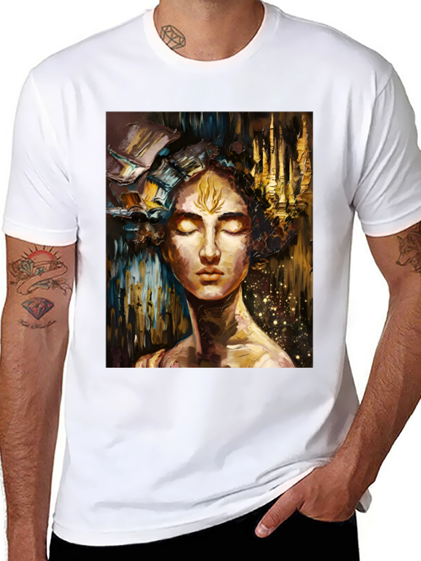 Abstract Art Print Black Unisex T-Shirt