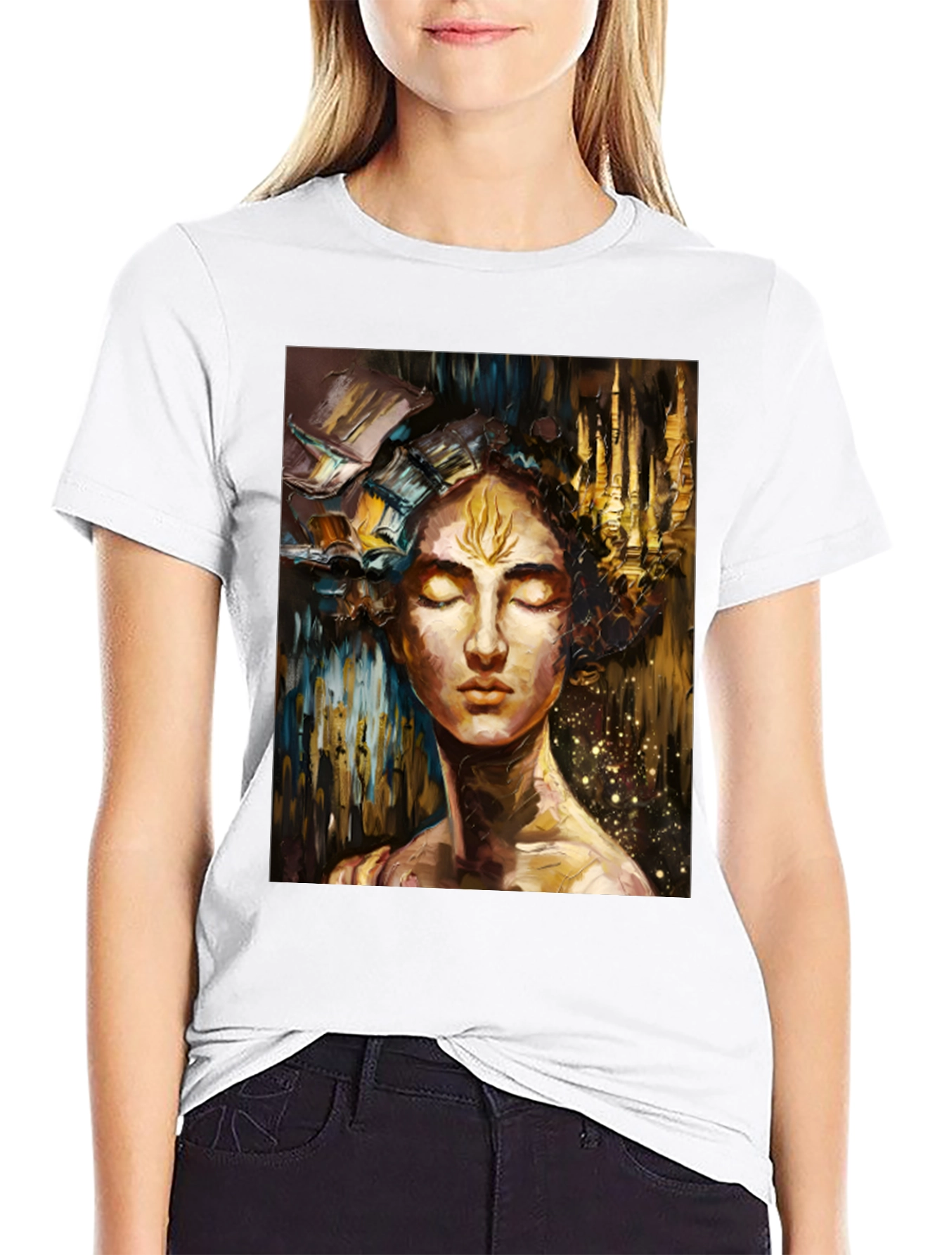 Abstract Art Print Black Unisex T-Shirt