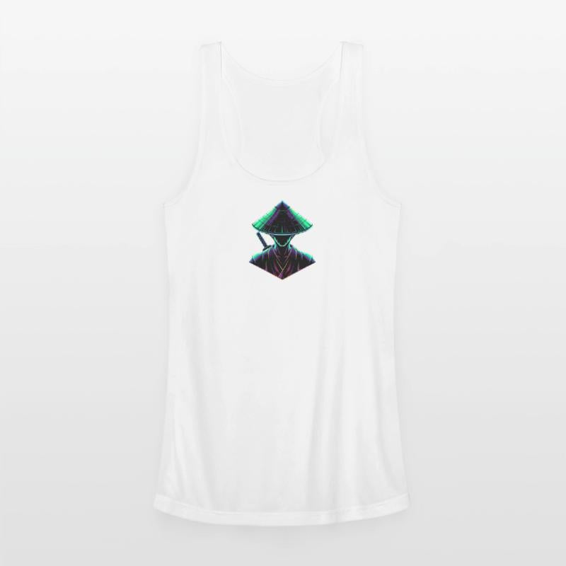 Cyber Samurai Neon Illustration