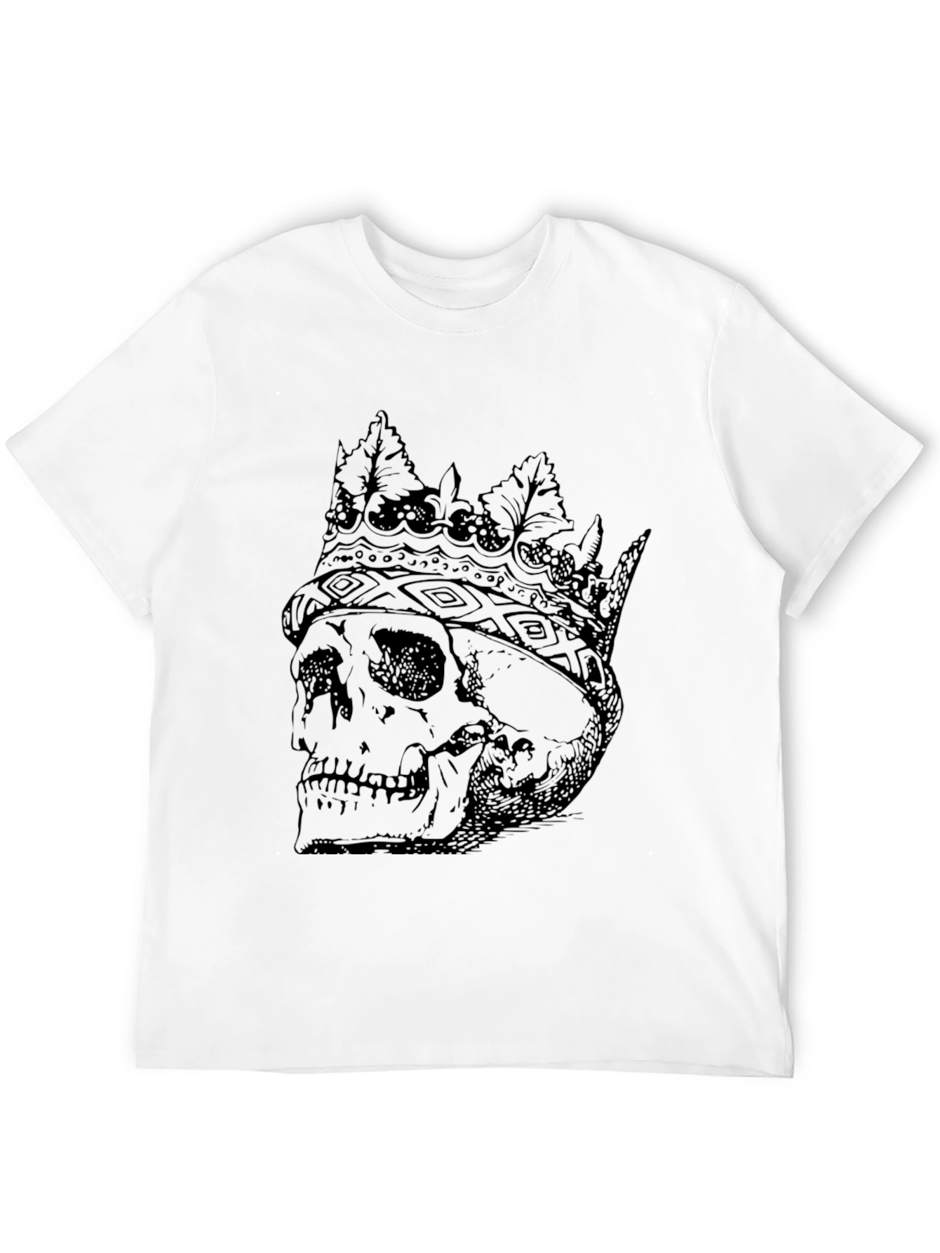Skull King Graphic Tee - Black Cotton Blend