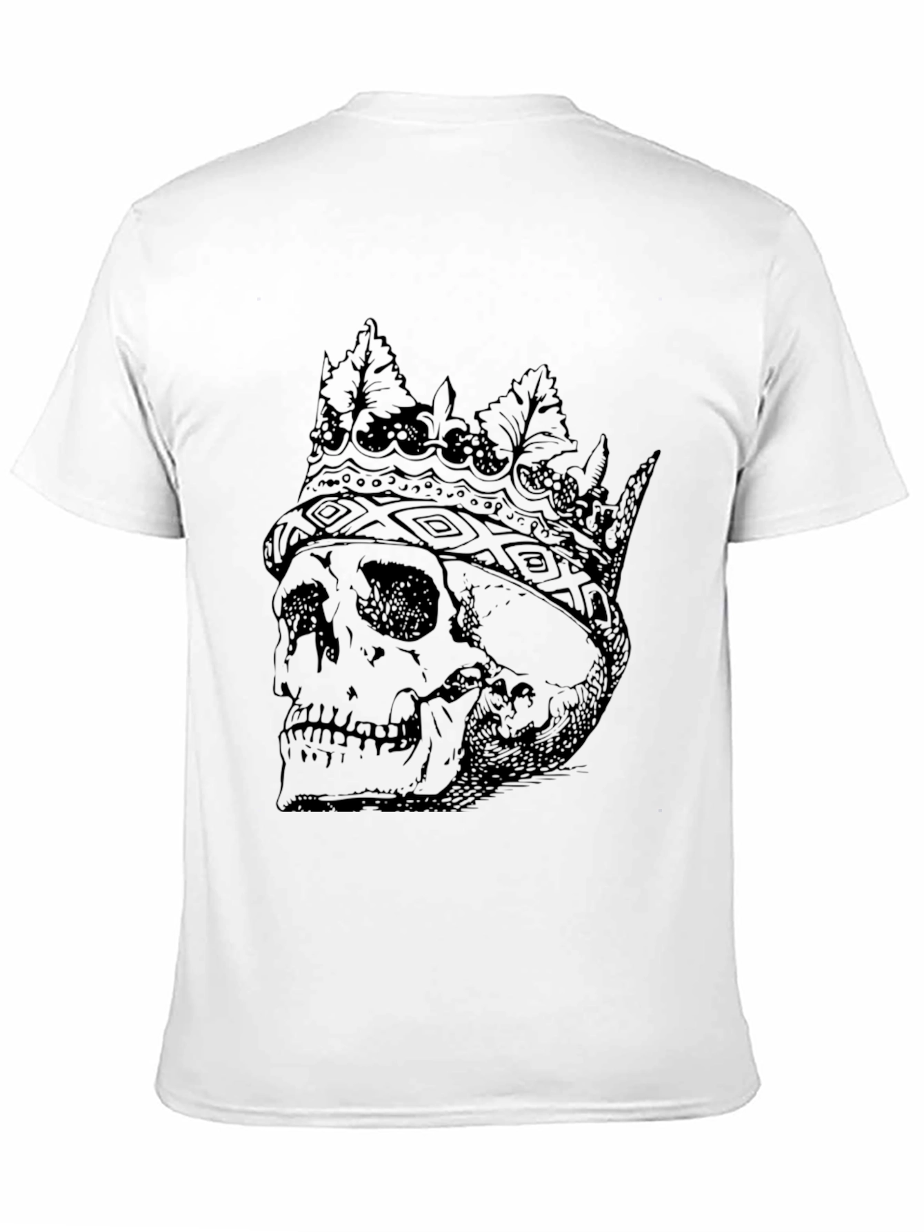 Skull King Graphic Tee - Black Cotton Blend