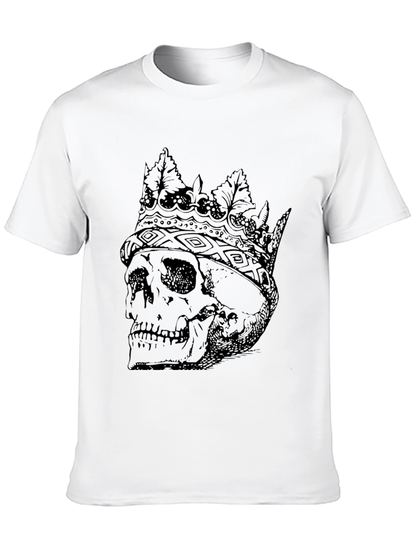 Skull King Graphic Tee - Black Cotton Blend
