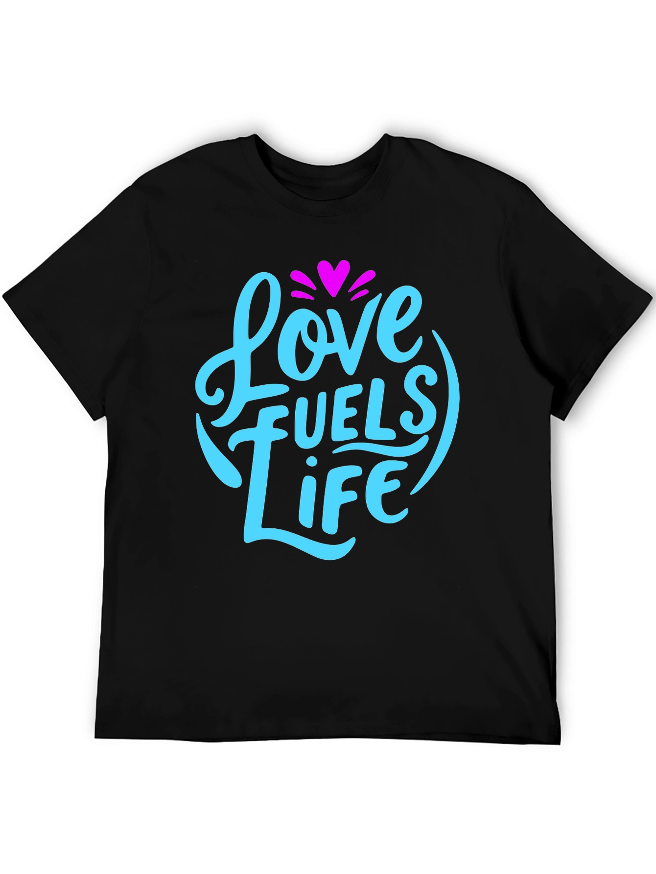 Love Fuels Life T-Shirt - Black Graphic Tee