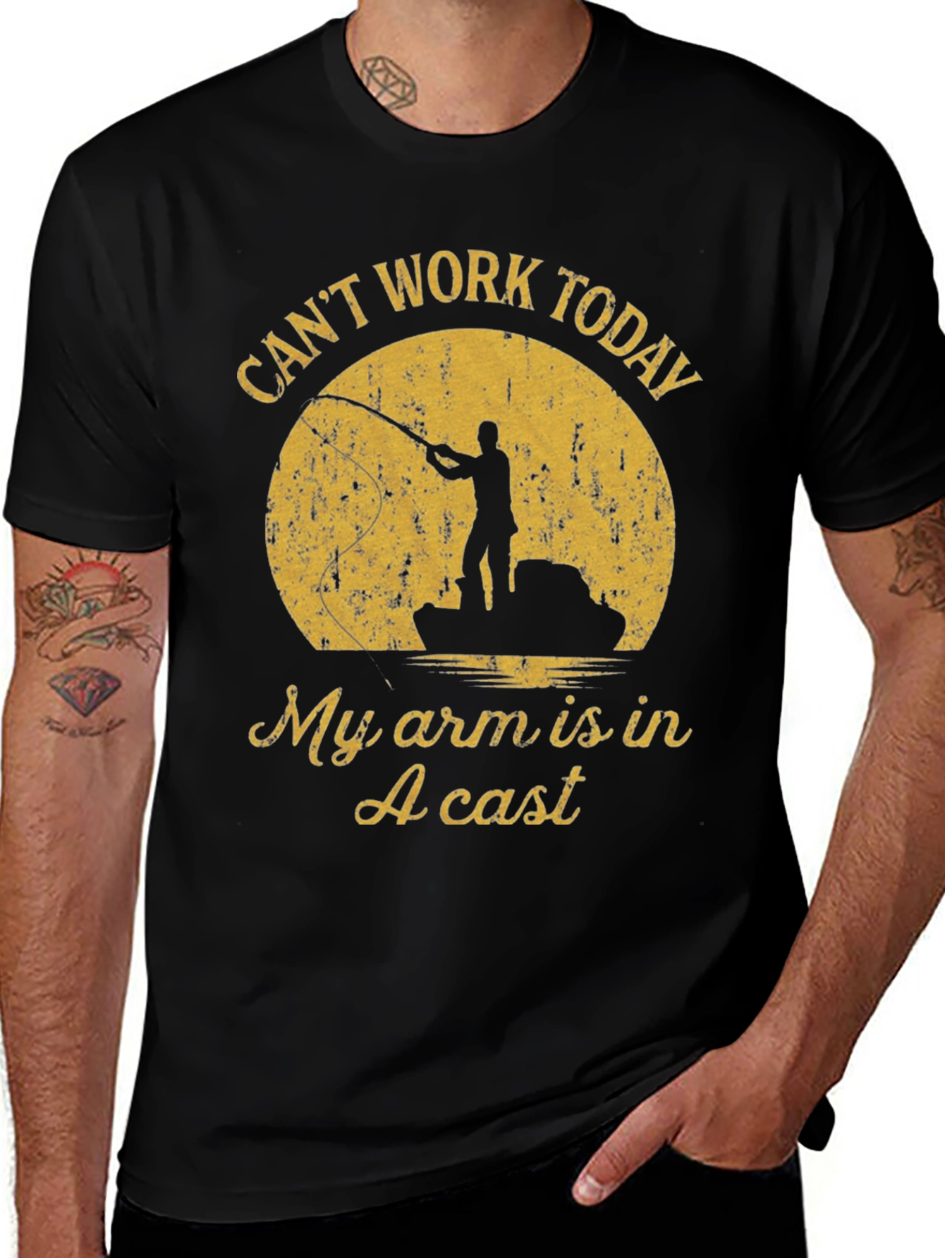 Funny Fishing T-Shirt - Cant Work Today