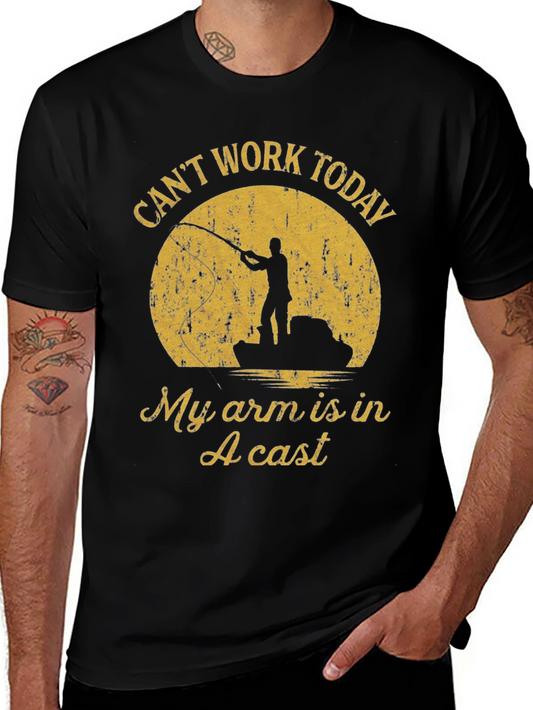 Funny Fishing T-Shirt - Cant Work Today