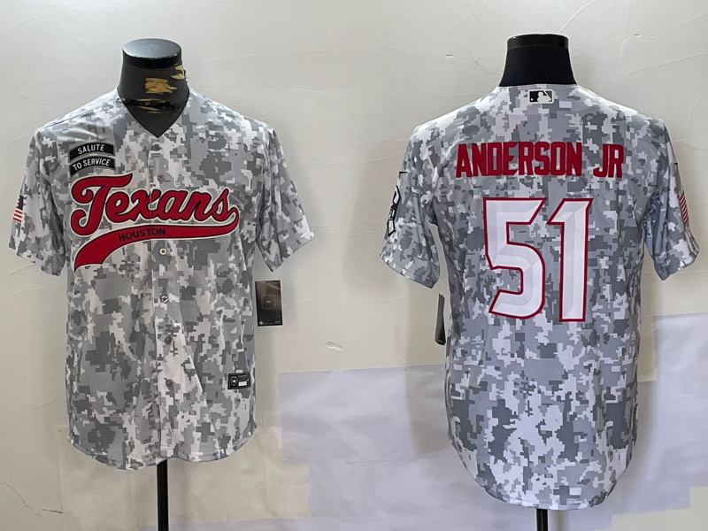 Men's Houston Texans Will Anderson Jr. #51 Arctic Camo 2024 Salute to Service Player Jerseys