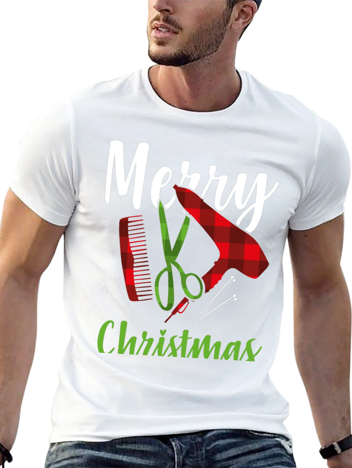 Merry Christmas Barber Graphic Tee
