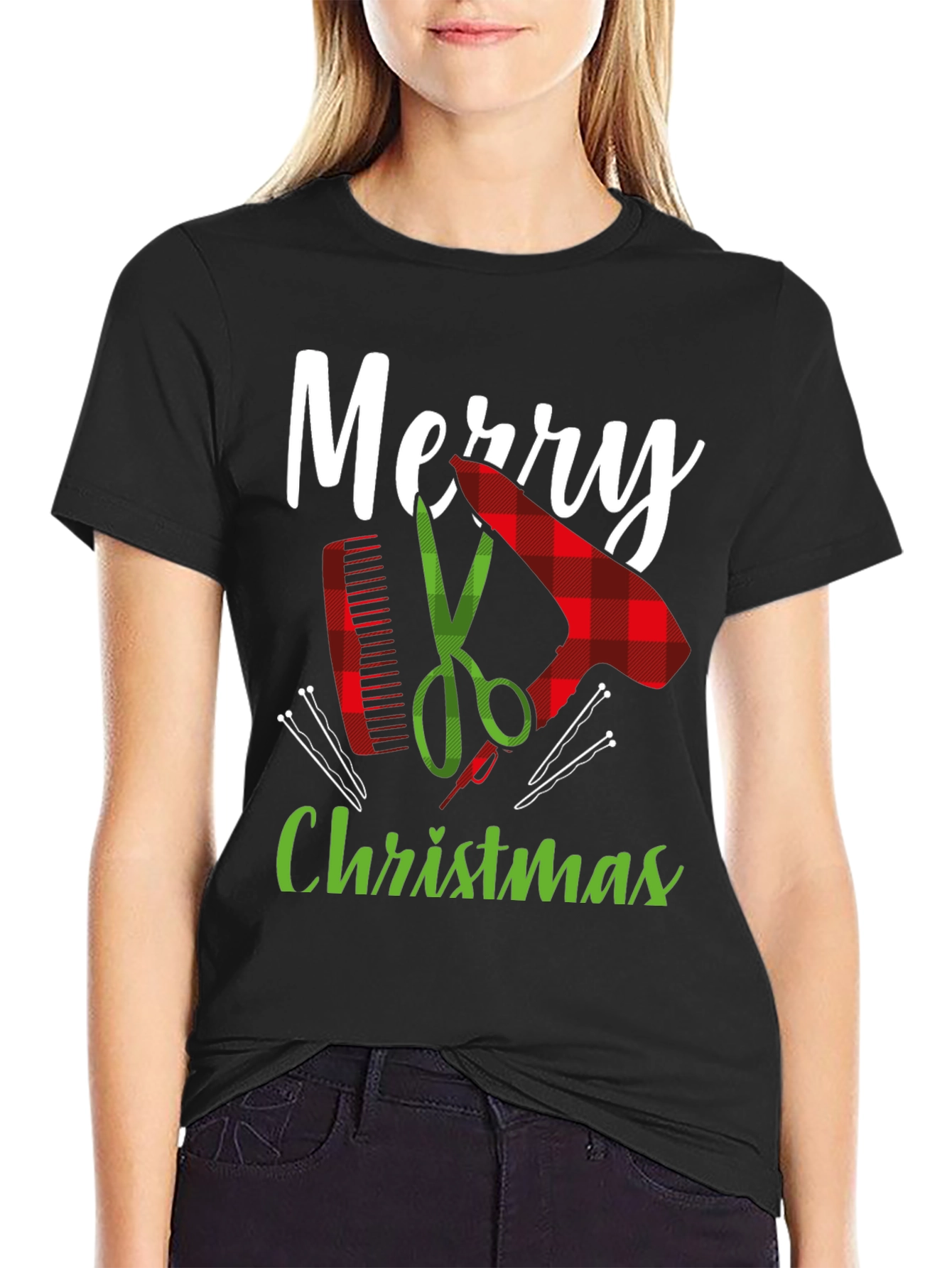 Merry Christmas Barber Graphic Tee