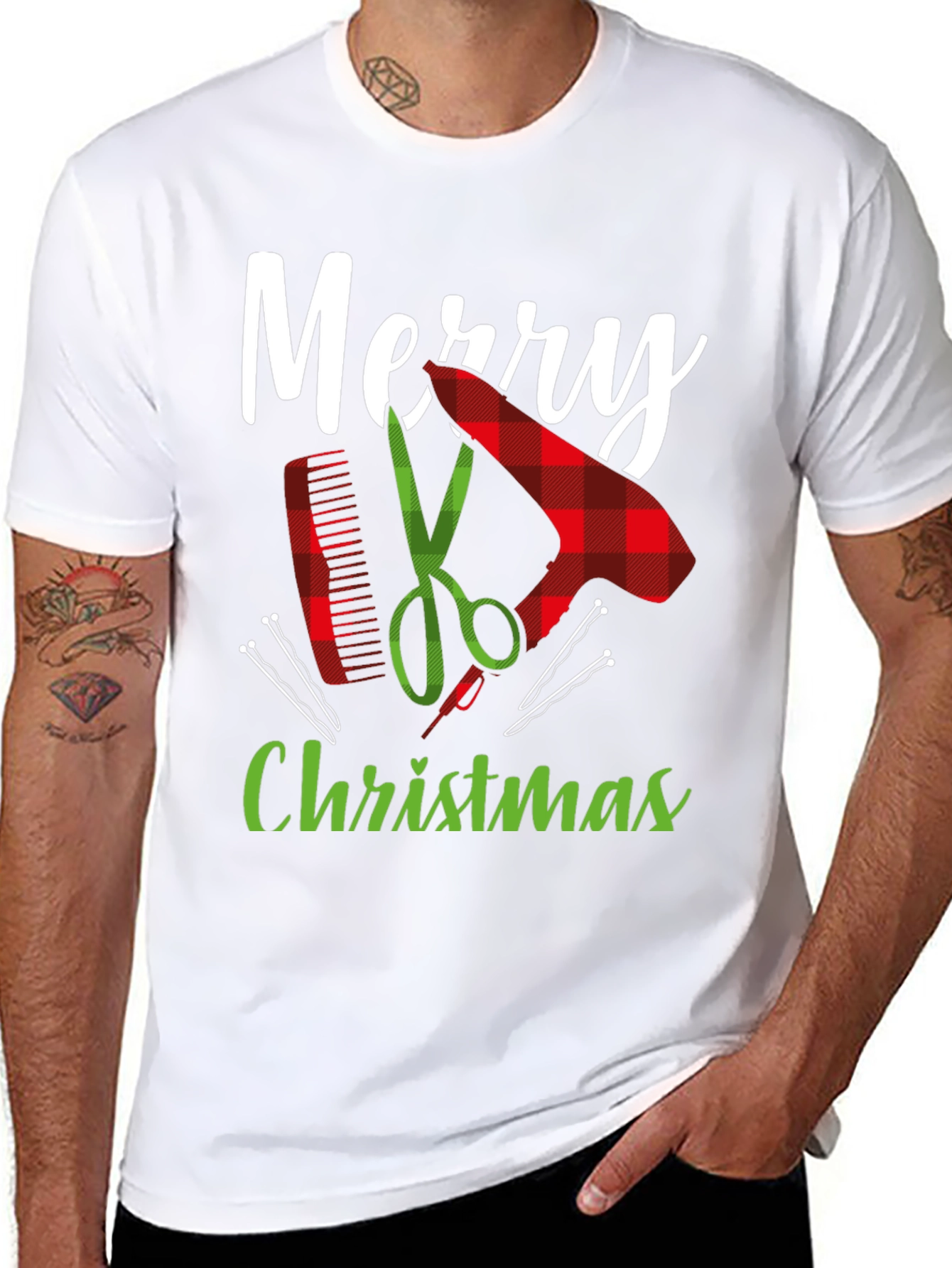 Merry Christmas Barber Graphic Tee