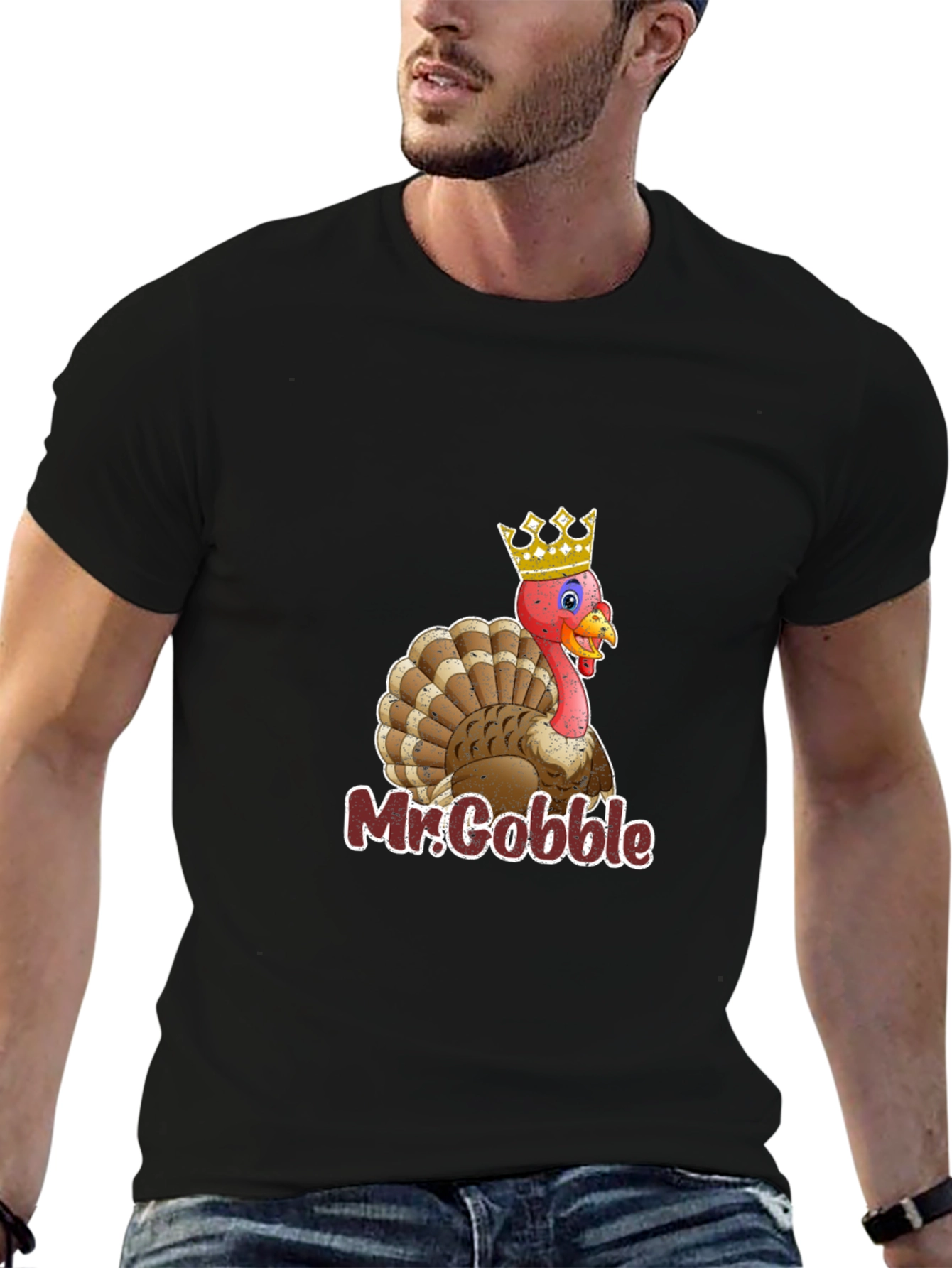 Mr. Gobble Turkey T-Shirt - Thanksgiving Apparel