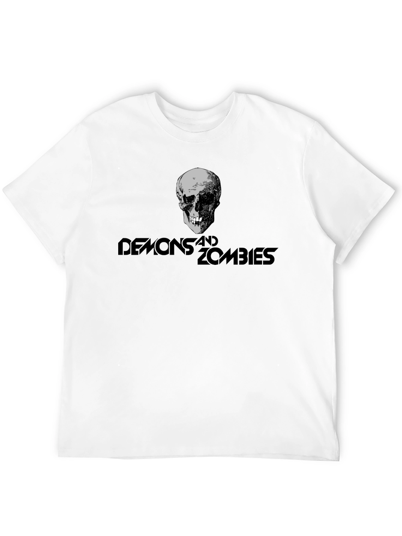 Demons and Zombies Graphic T-Shirt - Skull Design