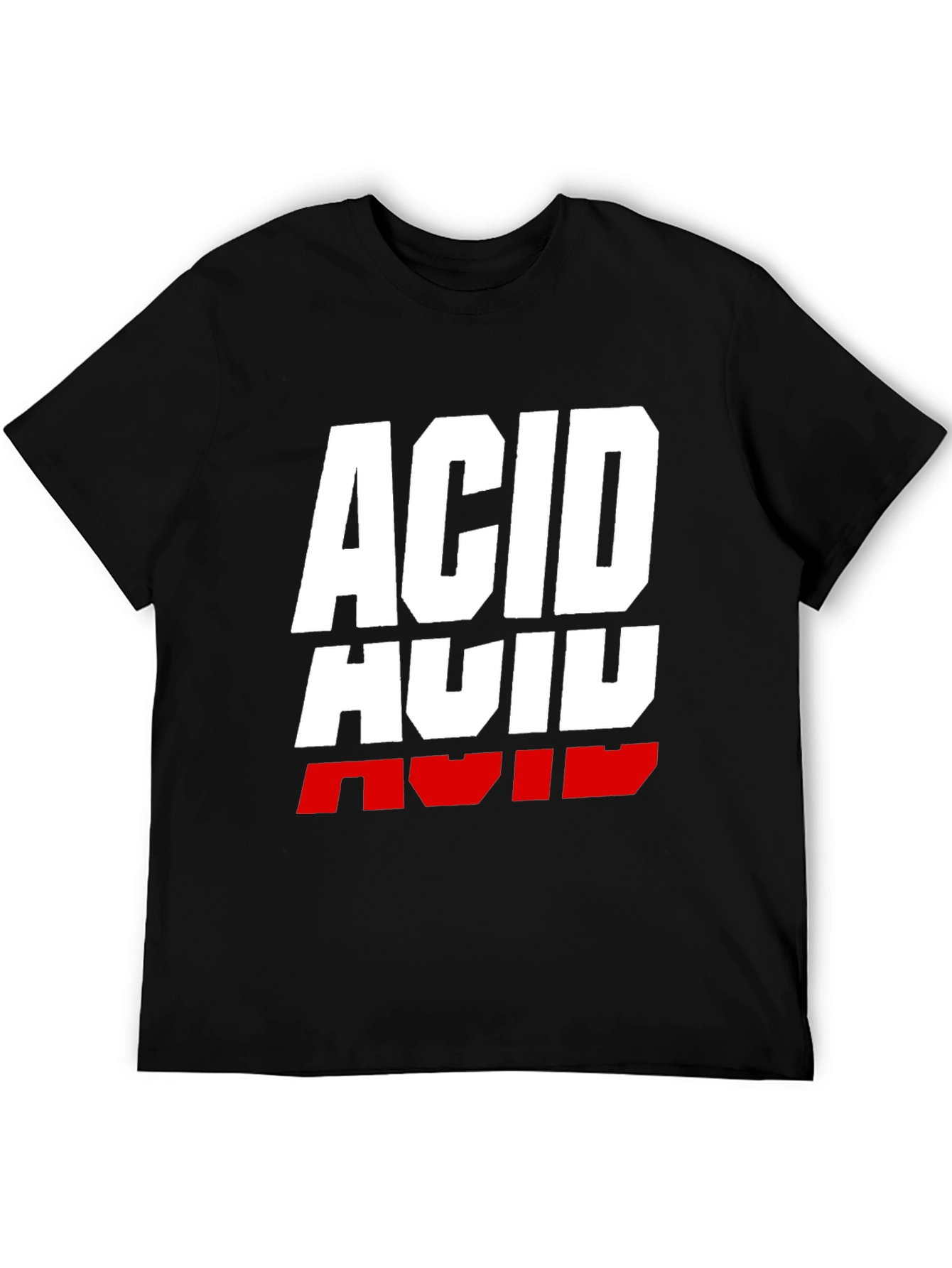 Acid Graphic Print T-Shirt - Black