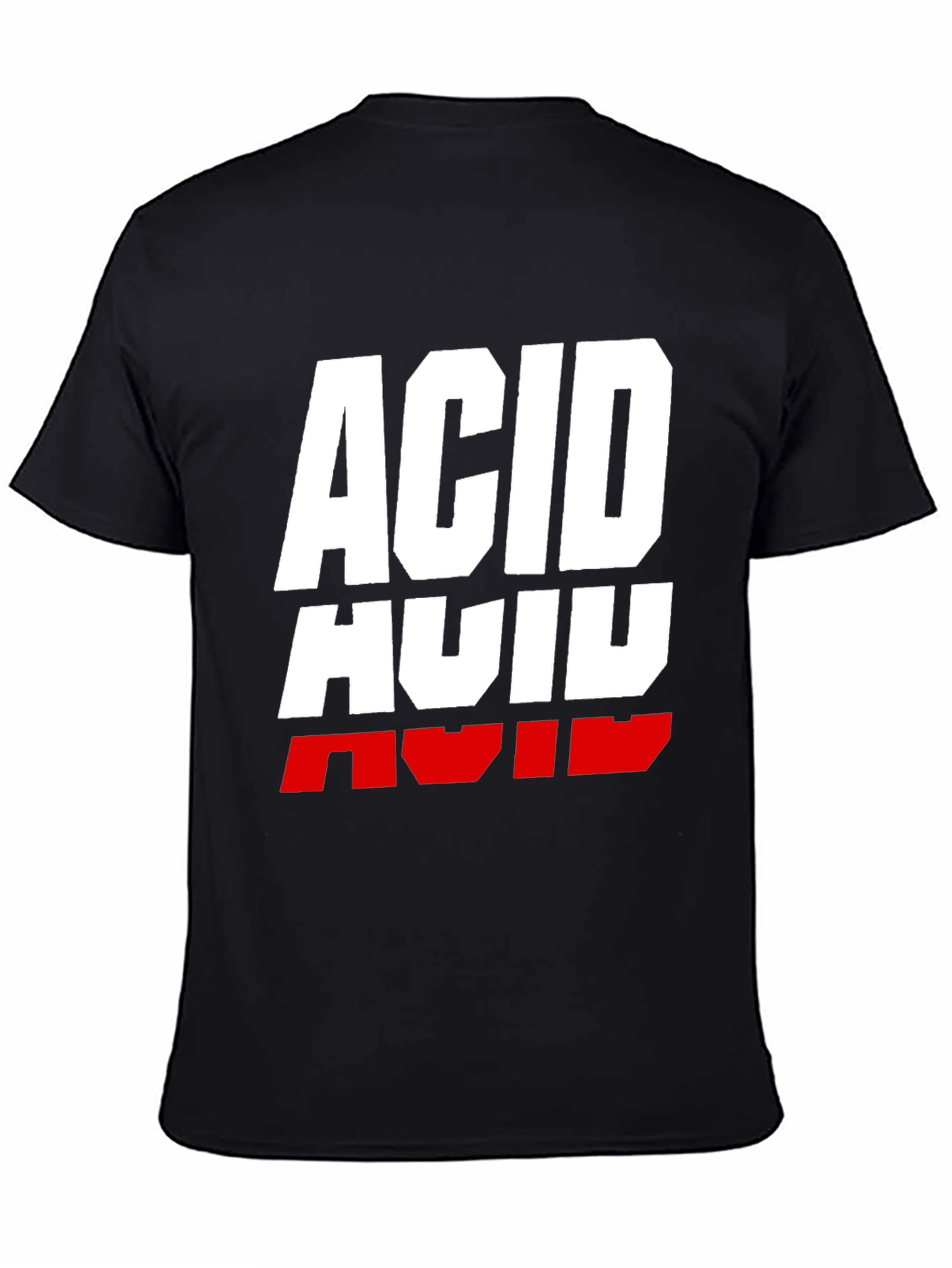 Acid Graphic Print T-Shirt - Black