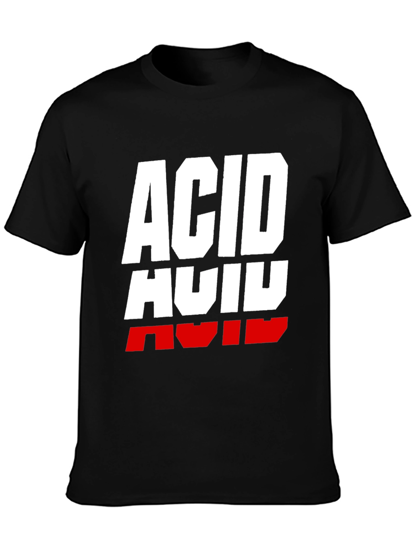 Acid Graphic Print T-Shirt - Black