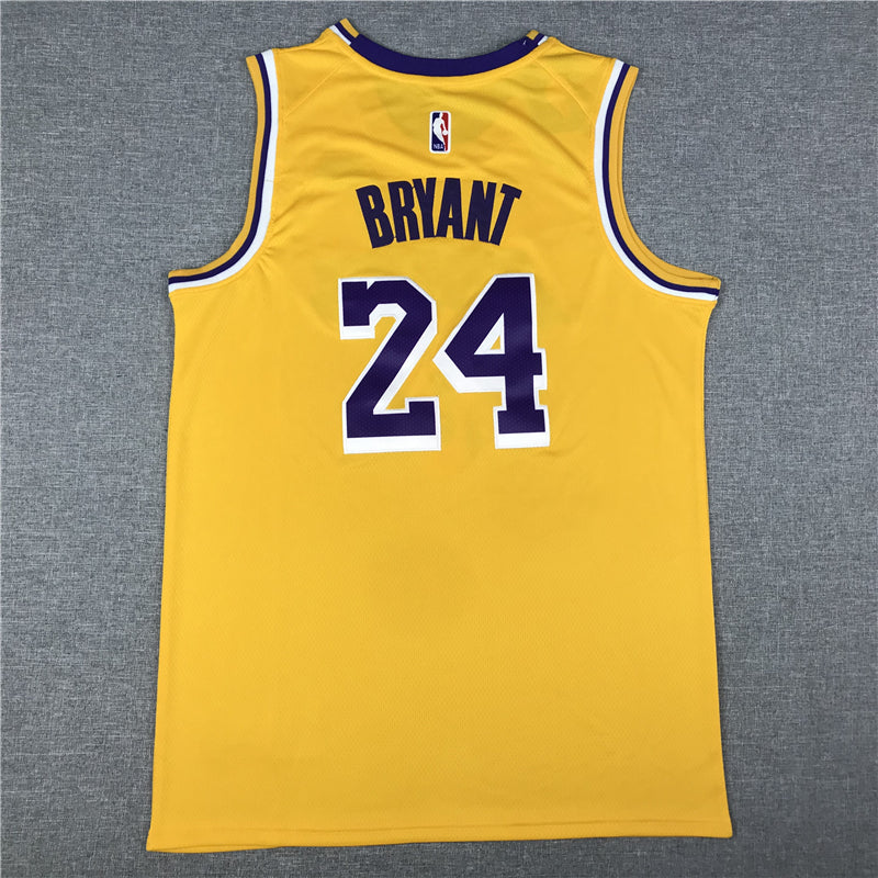 Men's Los Angeles Lakers Kobe Bryant #8-24 Yellow Swingman Player Jerseys
