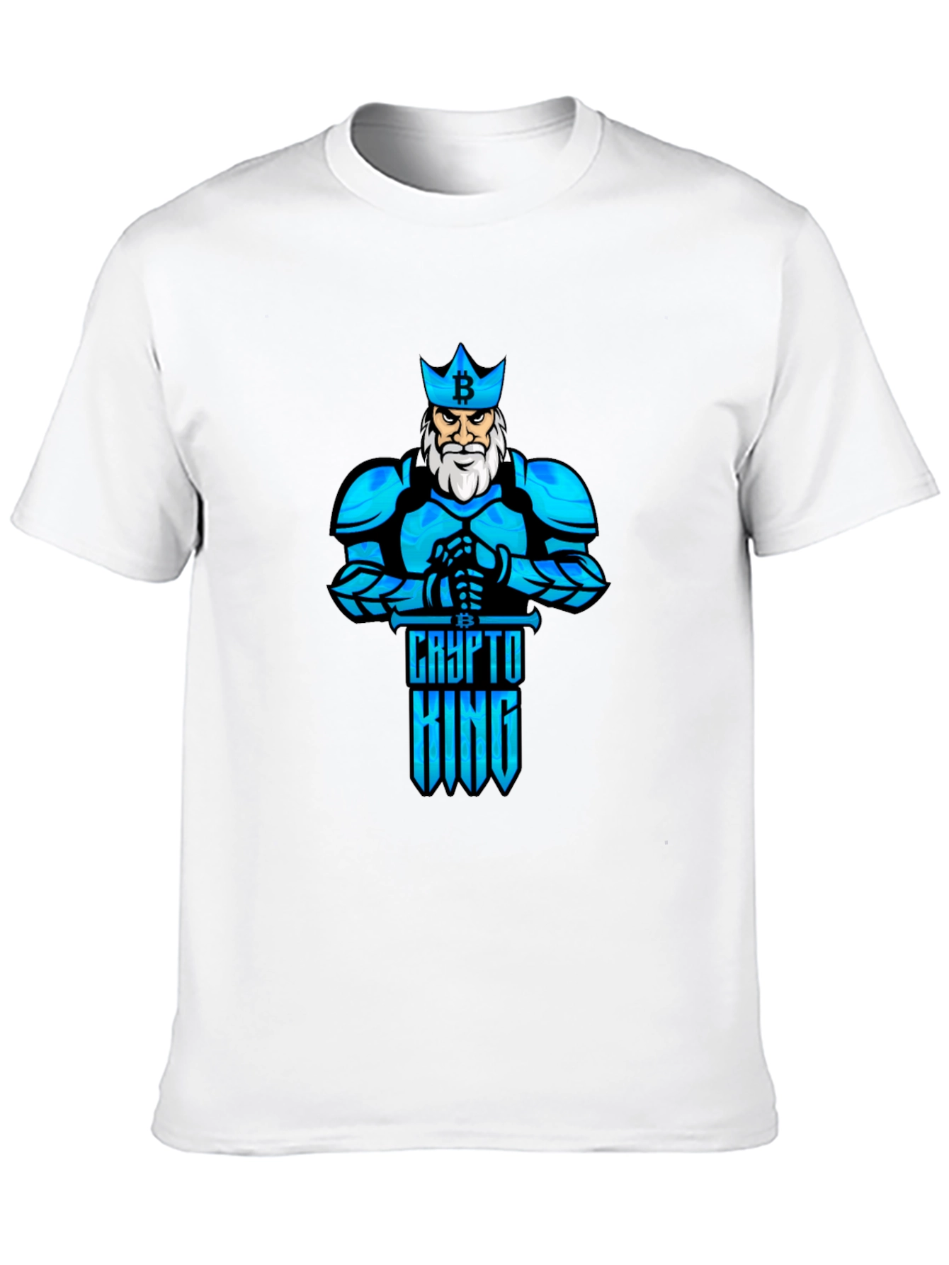 Crypto King Bitcoin T-Shirt - Knight Design