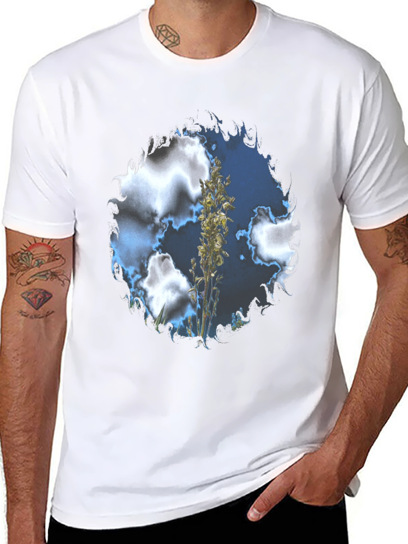 Sky High T-Shirt - Black Cotton Blend Tee