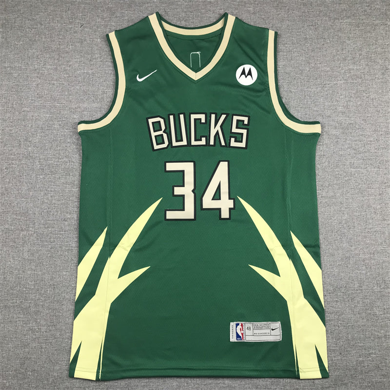 Men's Milwaukee Bucks Giannis Antetokounmpo #34 Green Swingman Jerseys