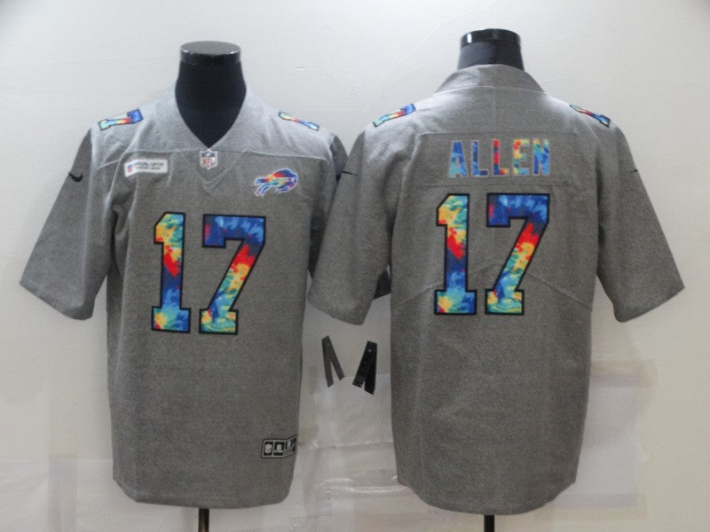 Men's Buffalo Bills Josh Allen #17 Gray Game Player Jerseys