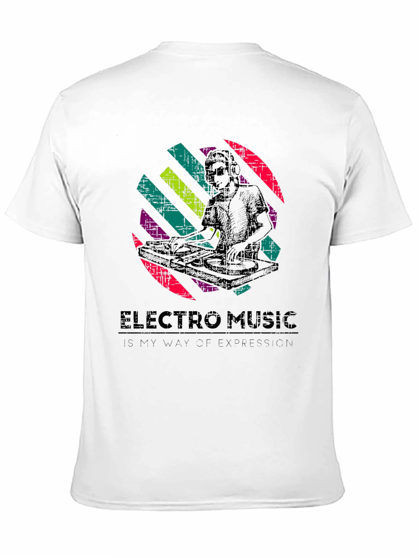 Electro Music DJ Graphic T-Shirt - Black