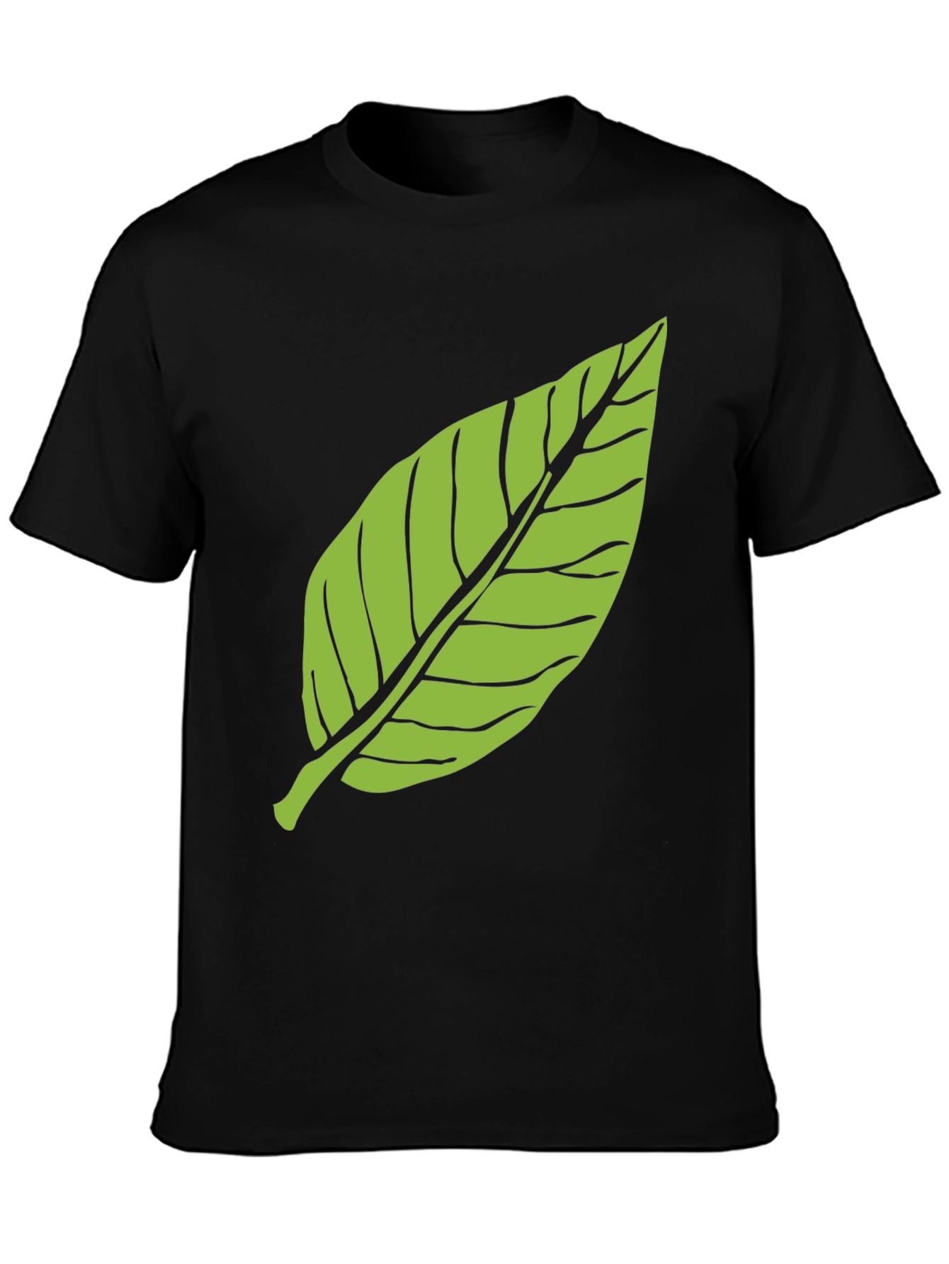 Green Leaf Graphic Tee - Nature Inspired Style
