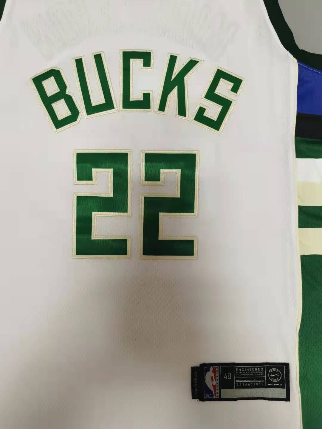 Men's Milwaukee Bucks Khris Middleton Fanatics Branded White Fast Break Jerseys