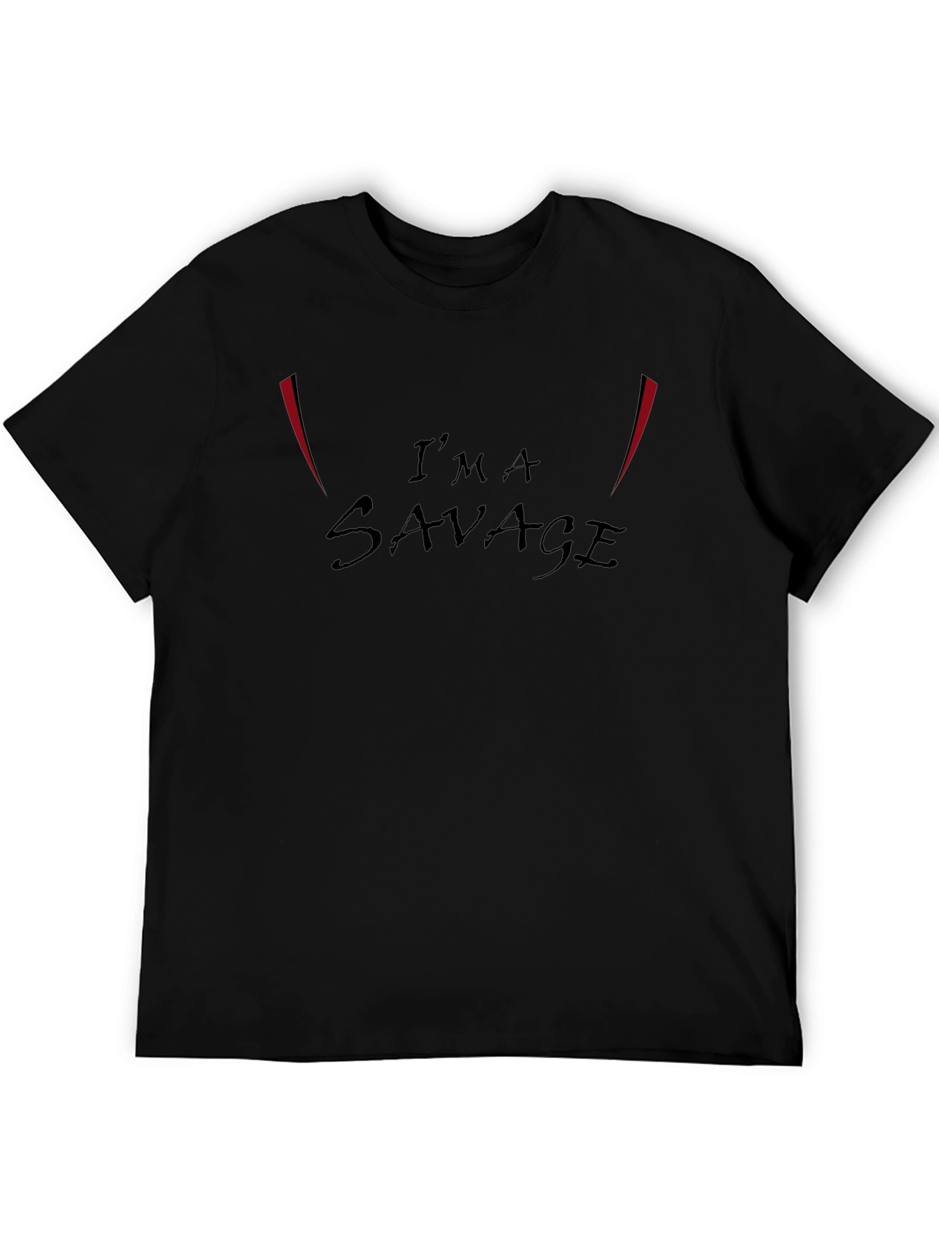 Im A Savage Black Graphic Tee Shirt