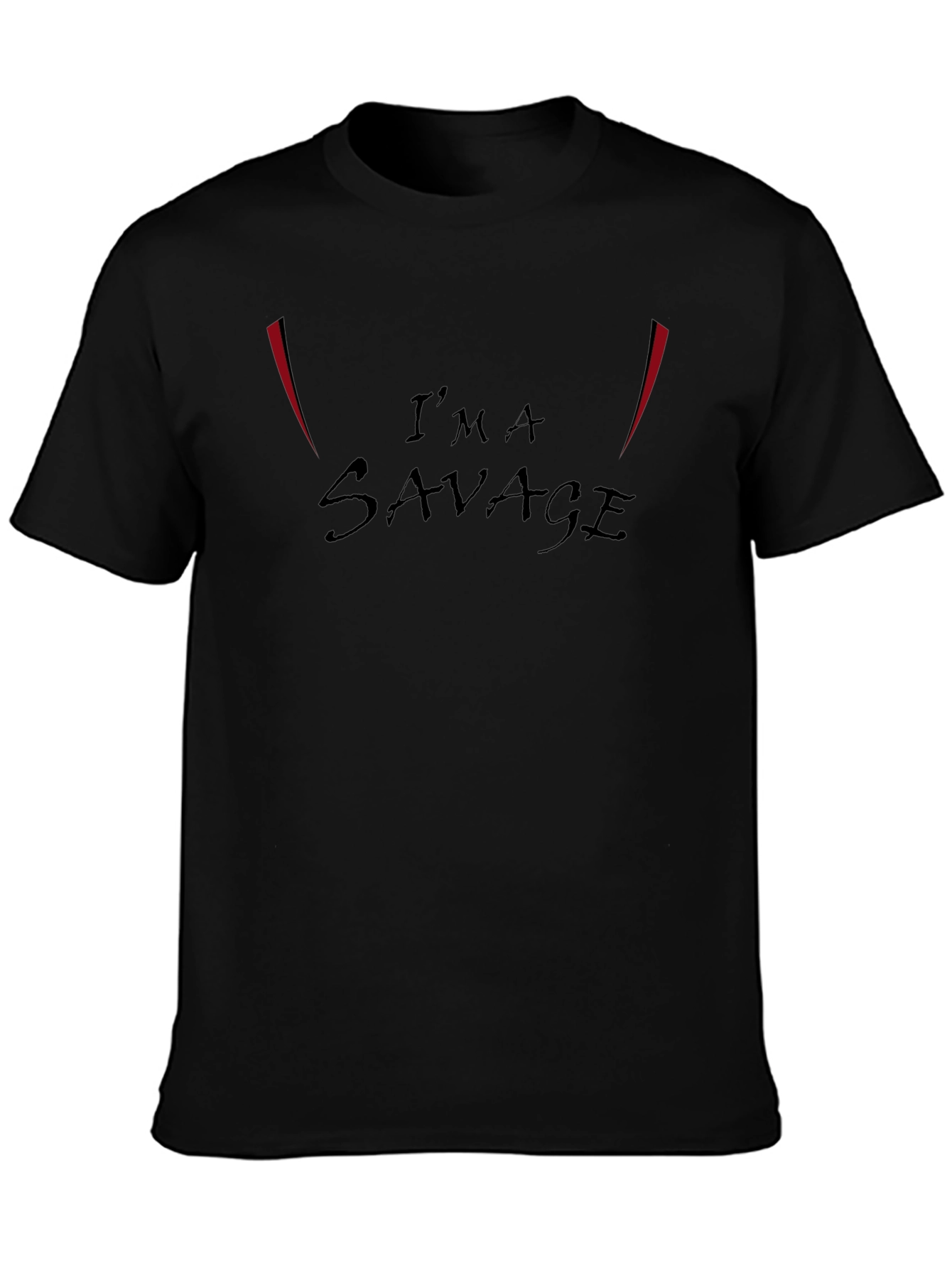 Im A Savage Black Graphic Tee Shirt
