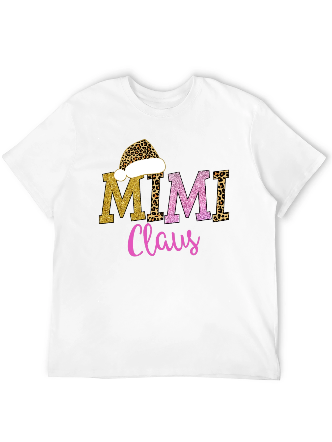 Mimi Claus T-Shirt - Leopard Print Holiday Tee