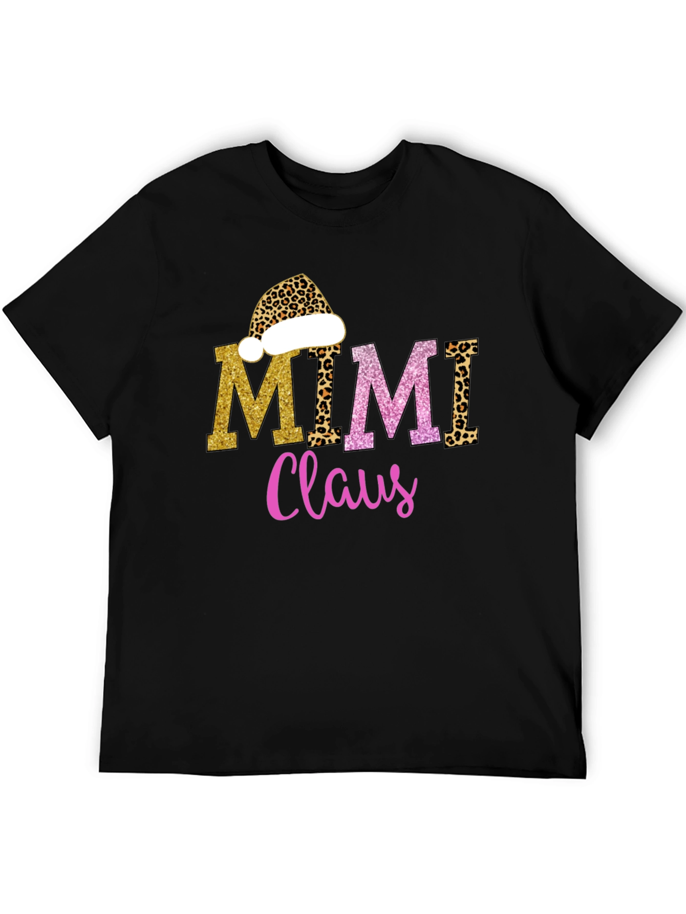Mimi Claus T-Shirt - Leopard Print Holiday Tee