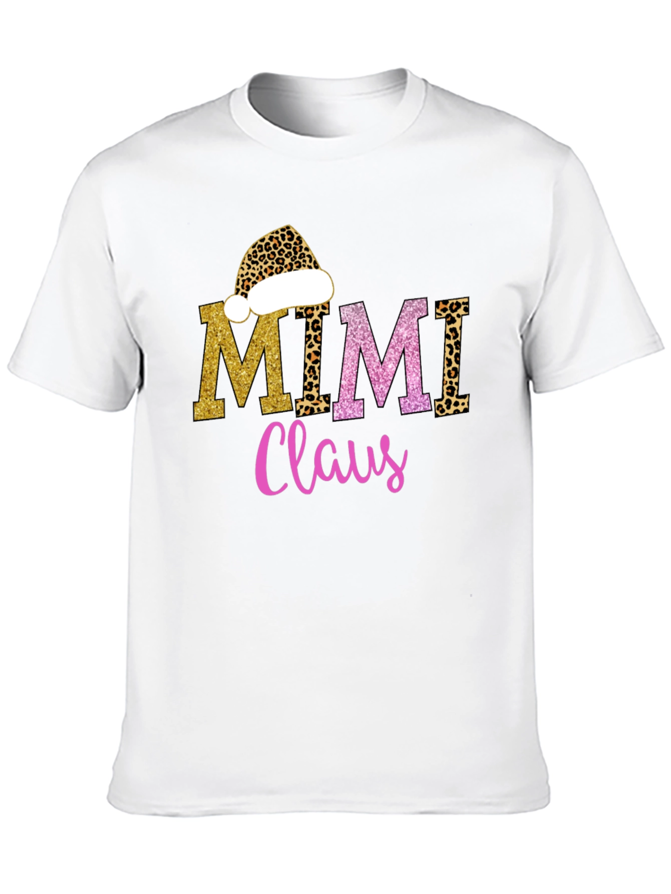 Mimi Claus T-Shirt - Leopard Print Holiday Tee