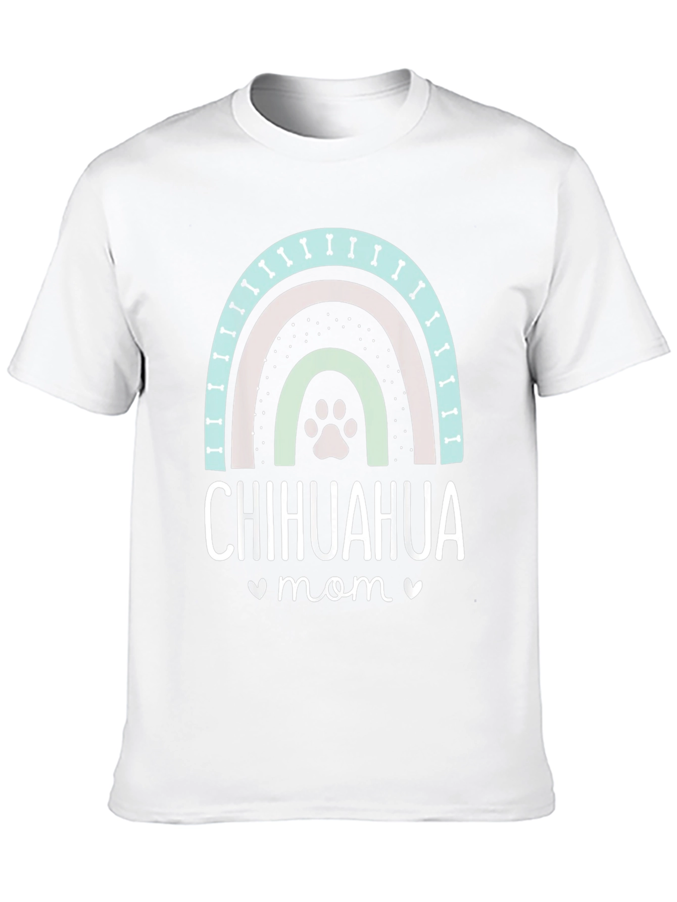 Chihuahua Mom T-Shirt - Dog Lover Rainbow Design