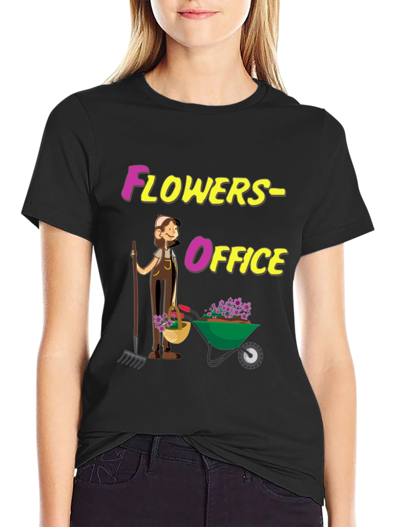 Flowers Office Graphic Tee