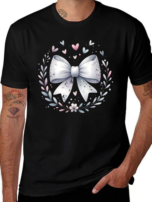Elegant Bow Wreath Graphic Tee