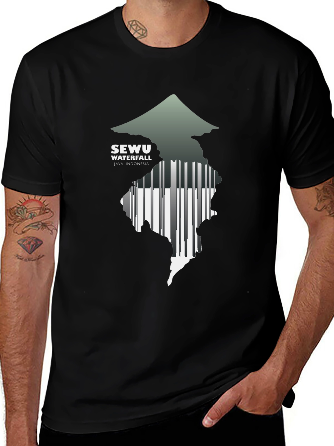 Sewu Waterfall Java Indonesia T-Shirt