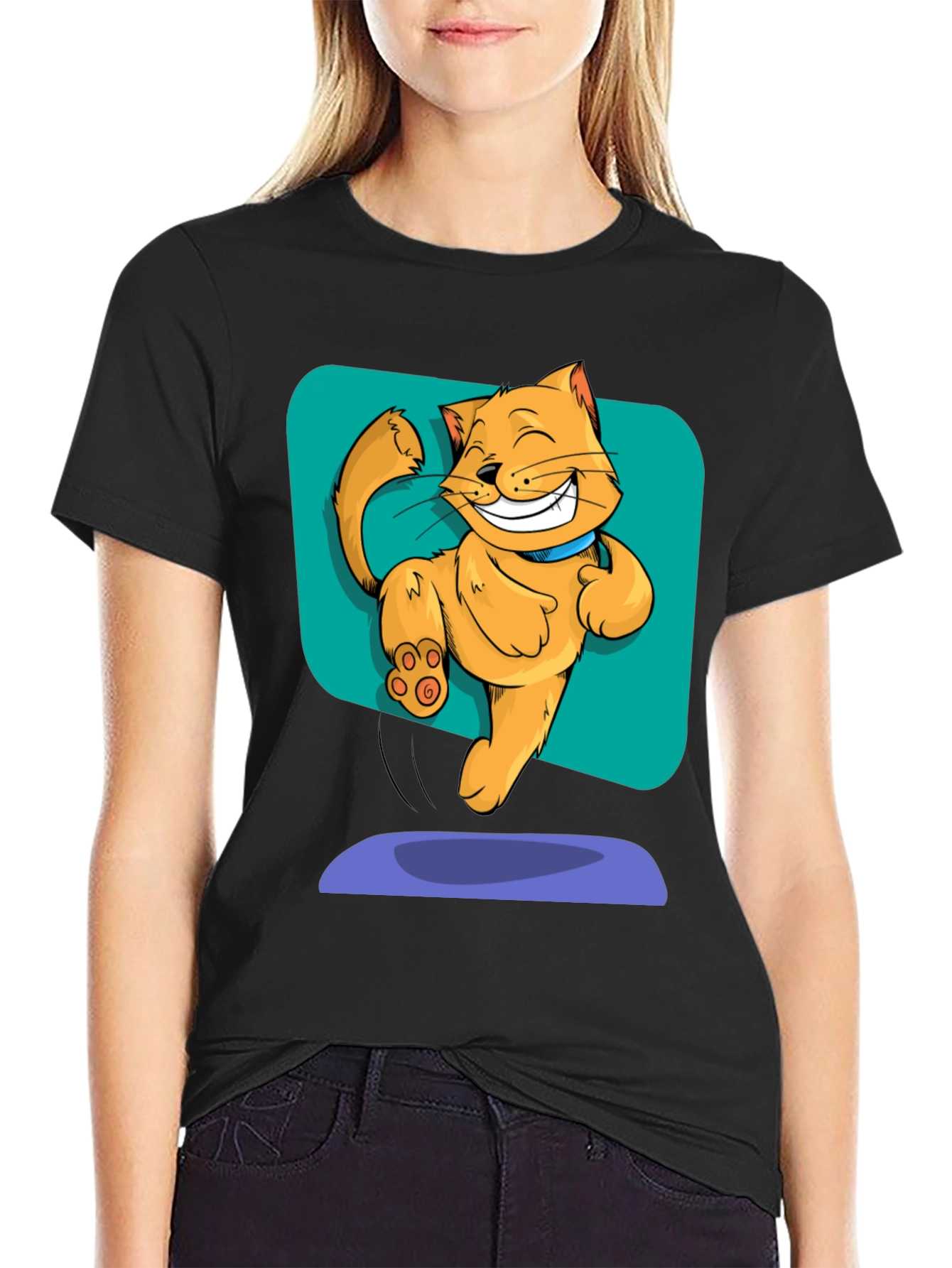 Funny Cartoon Cat T-Shirt