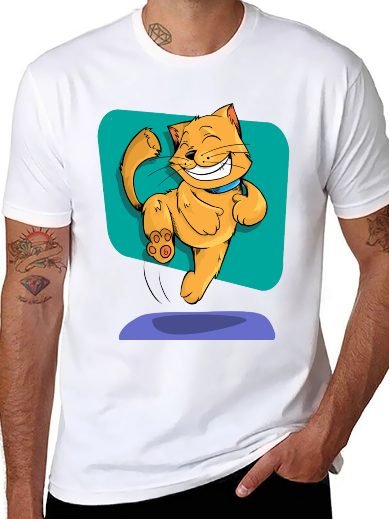 Funny Cartoon Cat T-Shirt